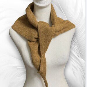 Soft Mustard Sparkly Knit Shawl Wrap Scarf